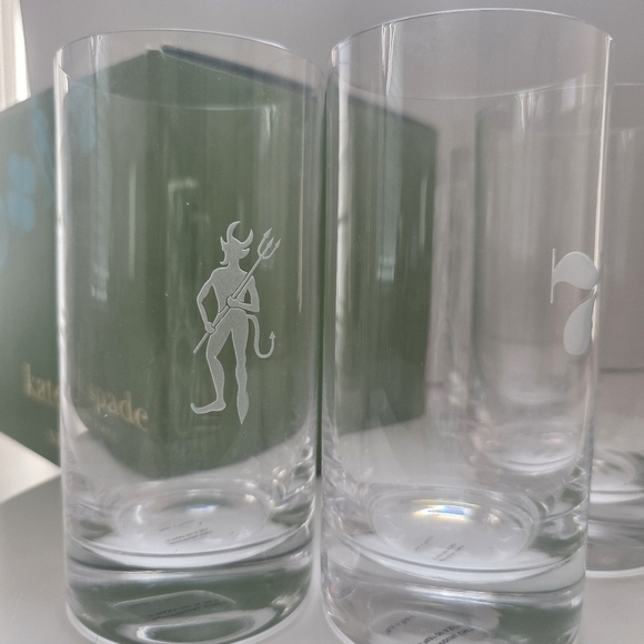 ⭐️40% Off⭐️ Kate Spade New York Fortunada Highball Glasses - Set of 4 - 16oz - Picture 9 of 13